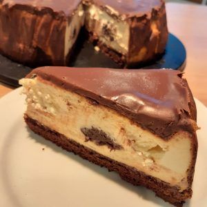 Käsekuchen Brownie mit Schokoladenganache